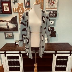 Cheetah cardigan sweater